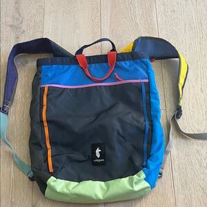 Cotopaxi Multicolor Backpack with Blue and Green